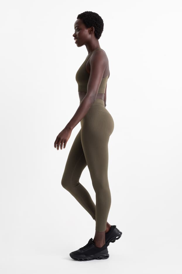 Femmes - Legging de sport - sans coutures - gris foncé