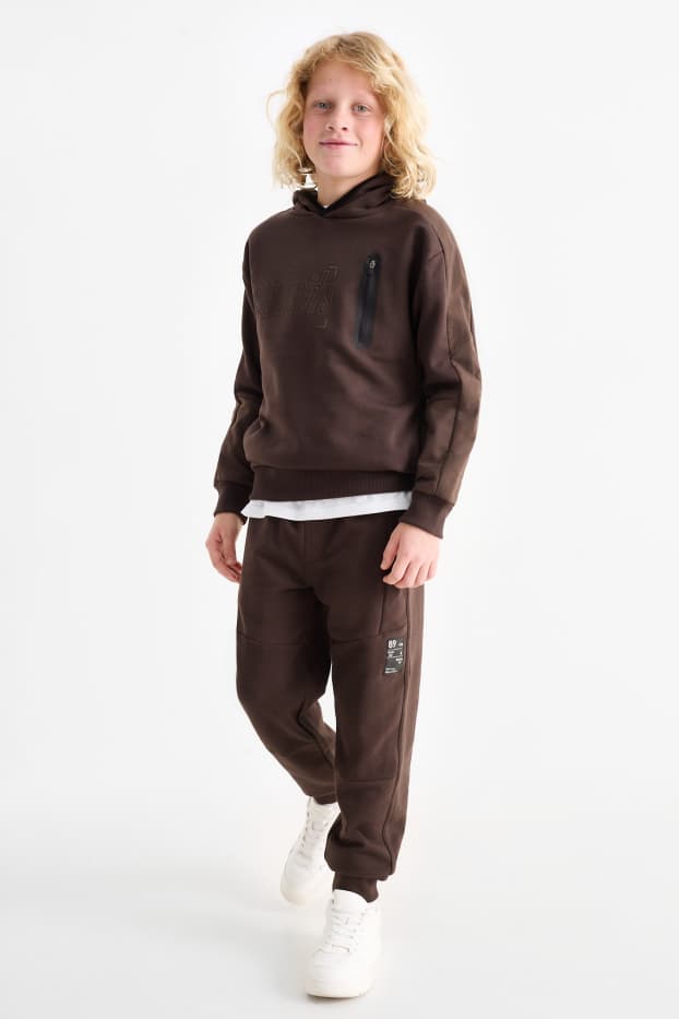 Kinderen: jongens - Joggingbroek - donkerbruin
