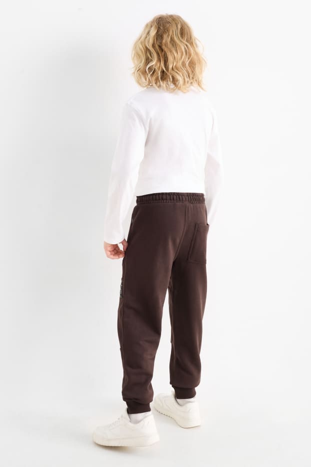Kinderen: jongens - Joggingbroek - donkerbruin