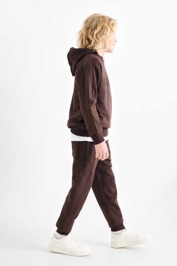Kinderen: jongens - Joggingbroek - donkerbruin