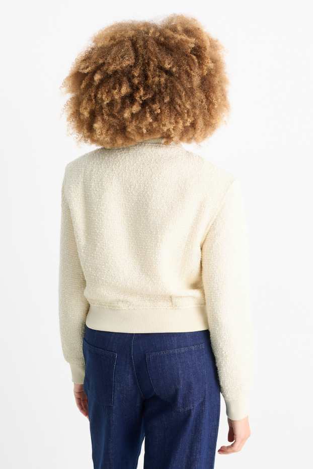 Dámské - Buklé blouson - světle béžová