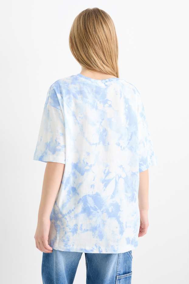 Kinder Mädchen - Lilo & Stitch - Kurzarmshirt - weiss / hellblau