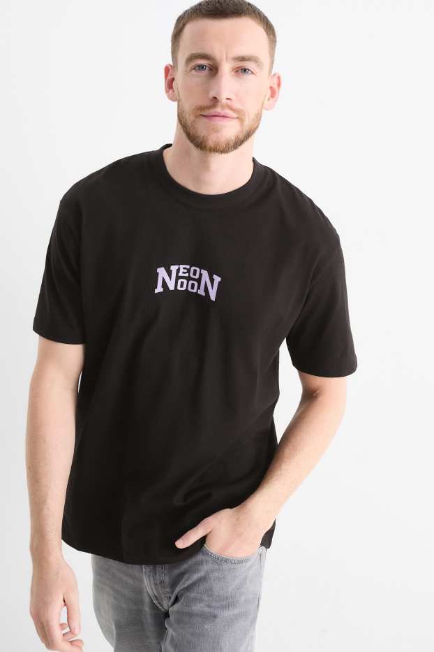 Hommes - T-shirt - relaxed fit - noir