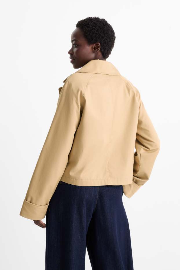 Dámské - Krátký trenčkot - taupe