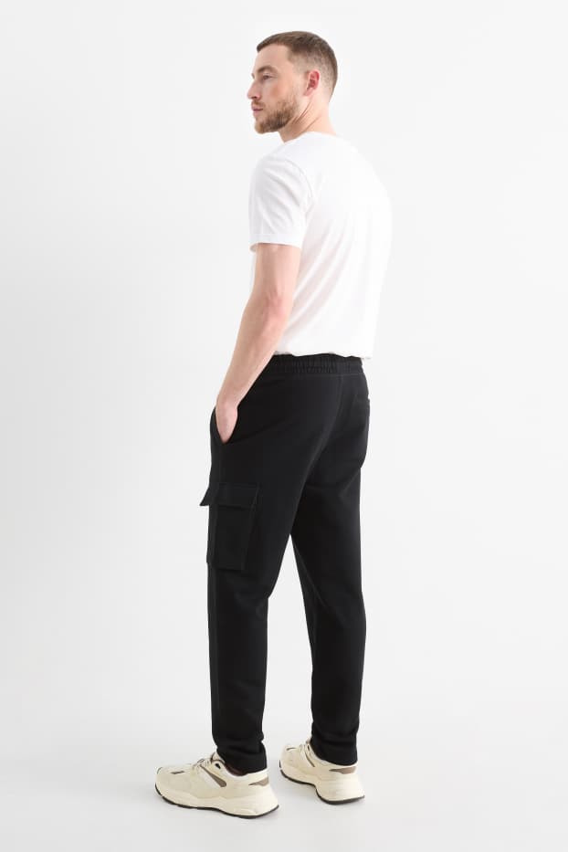 Herren - Cargo-Jogginghose - schwarz