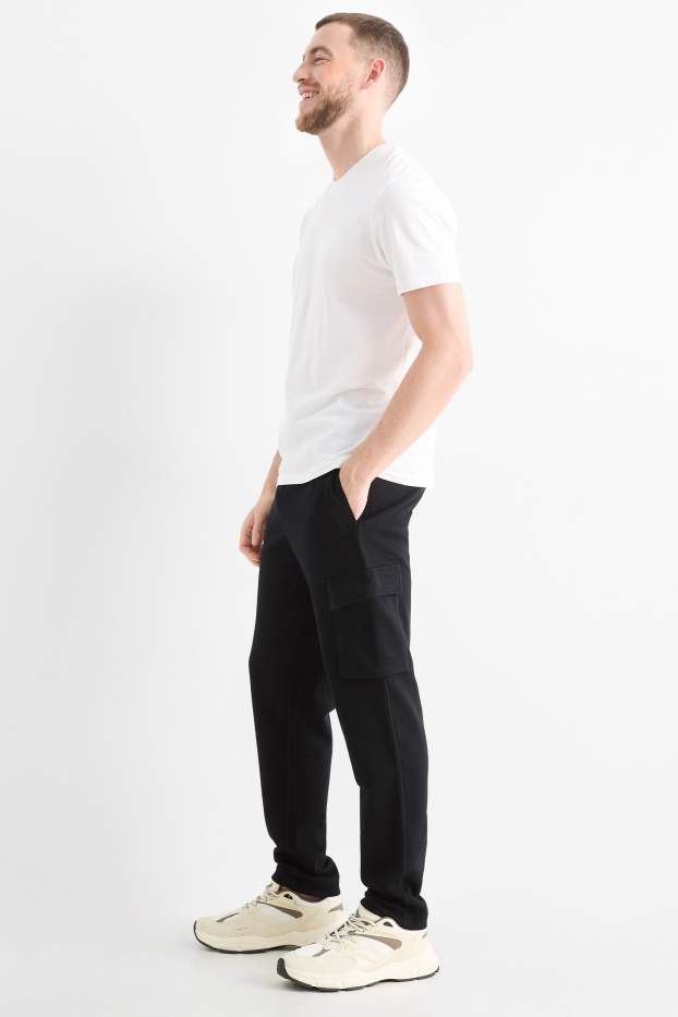 Herren - Cargo-Jogginghose - schwarz