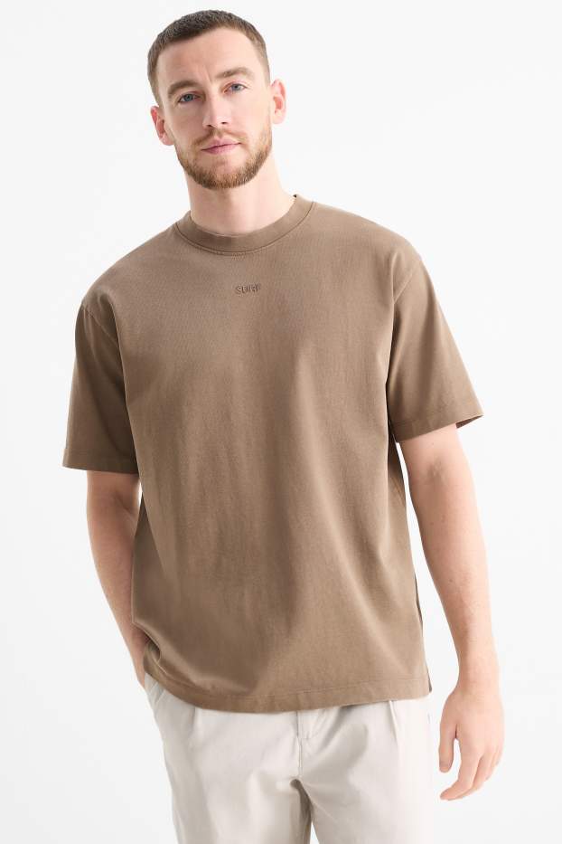 Home - Samarreta de màniga curta - relaxed fit - marró
