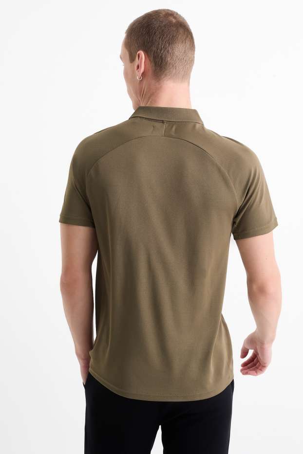 Hommes - Polo de sport - kaki