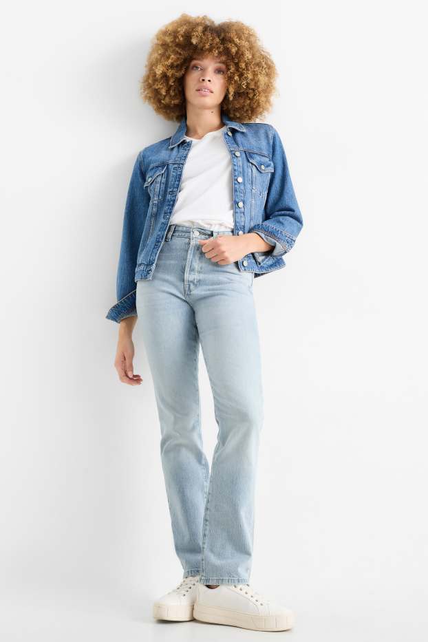 Femmes - Vintage straight jean - mid waist - LYCRA® - jean bleu clair