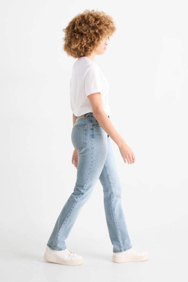 Femmes - Vintage straight jean - mid waist - LYCRA® - jean bleu clair