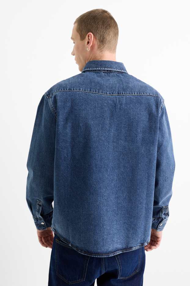 Herren - Jeanshemd - jeansblau