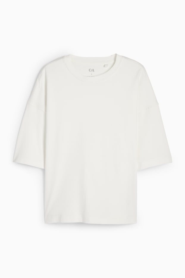 Donna - T-shirt basic - oversize - bianco