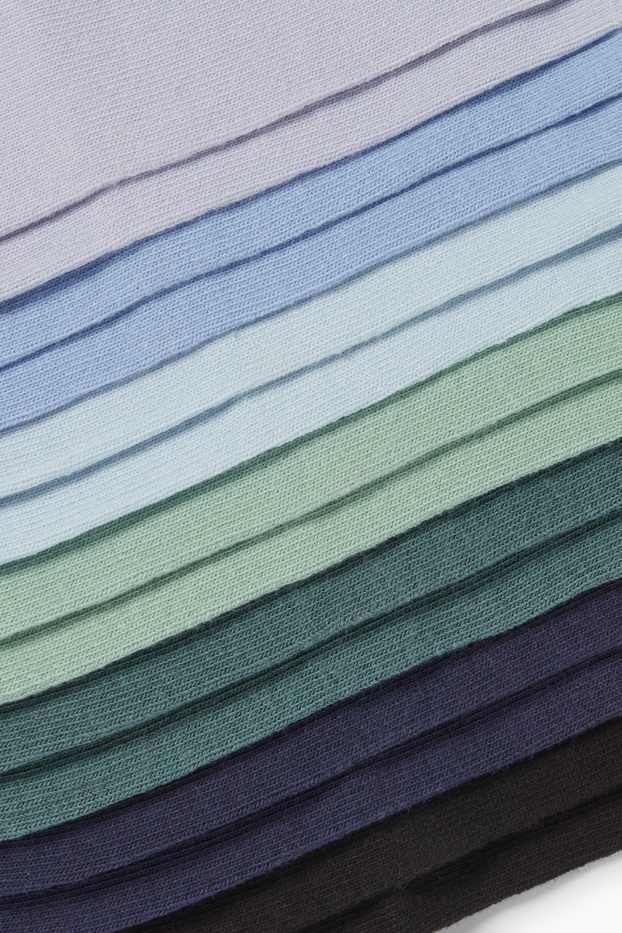 Women - Multipack of 7 - trainer socks with motif - days of the week - light violet