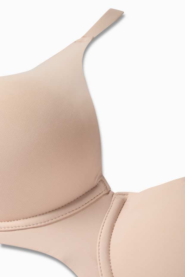 Dames - BH met beugels - FULL COVERAGE - voorgevormd - LYCRA® - beige