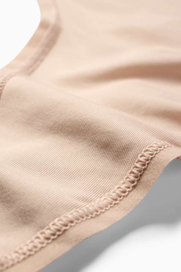 Femmes - Lot de 3 - strings - beige