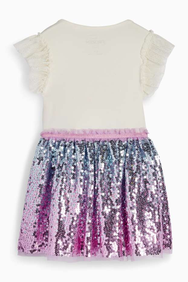 Nena - Frozen - vestit amb pedres d’estràs - efecte brillant - blanc trencat
