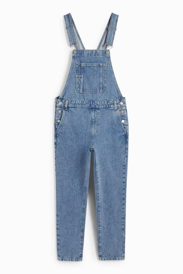 Femei - Salopetă din denim - tapered fit - denim-albastru deschis