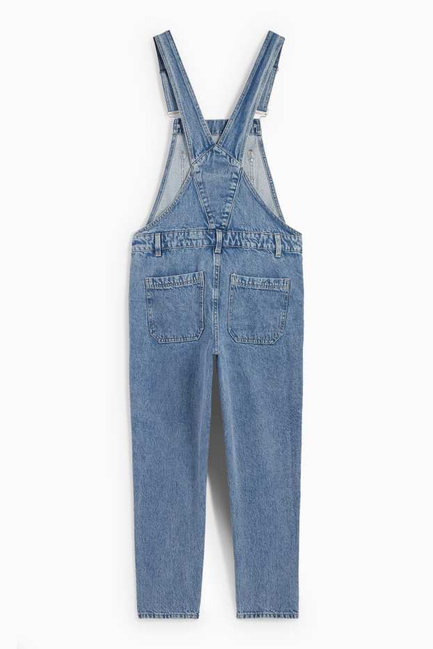 Femei - Salopetă din denim - tapered fit - denim-albastru deschis