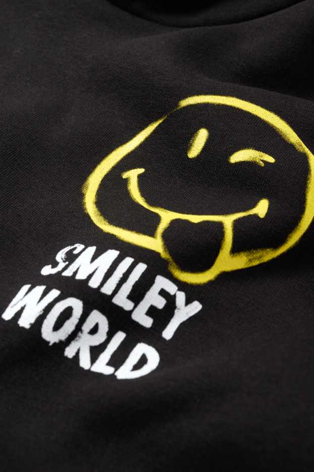 Děti - chlapci - SmileyWorld® - mikina s kapucí - černá
