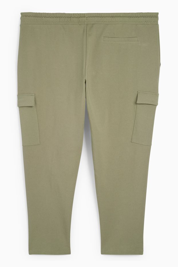 Hommes - Pantalon de jogging cargo - vert