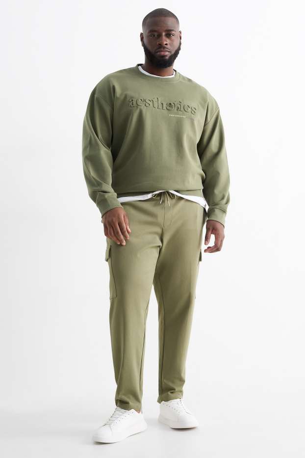 Hommes - Pantalon de jogging cargo - vert