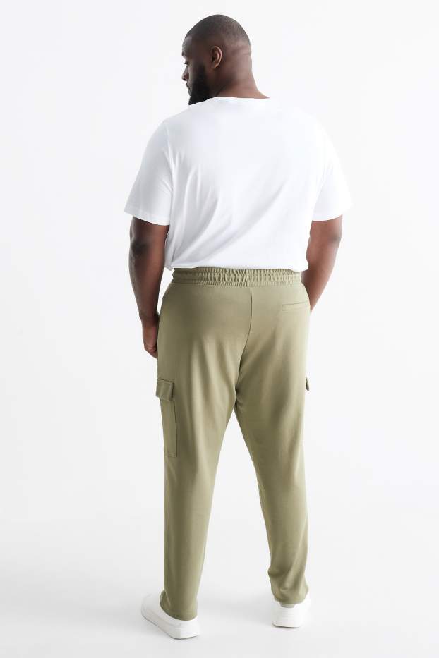 Hommes - Pantalon de jogging cargo - vert