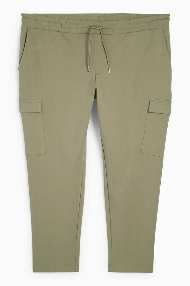 Hommes - Pantalon de jogging cargo - vert