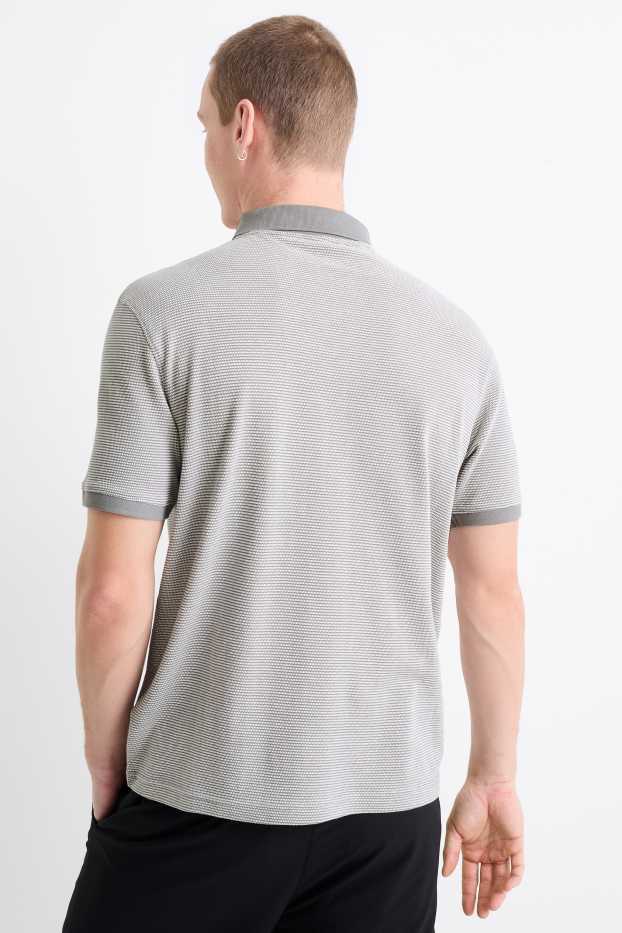 Herren - Poloshirt - Regular Fit - strukturiert - grau
