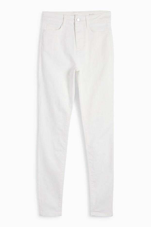 Femmes - Jegging jean - high waist - blanc