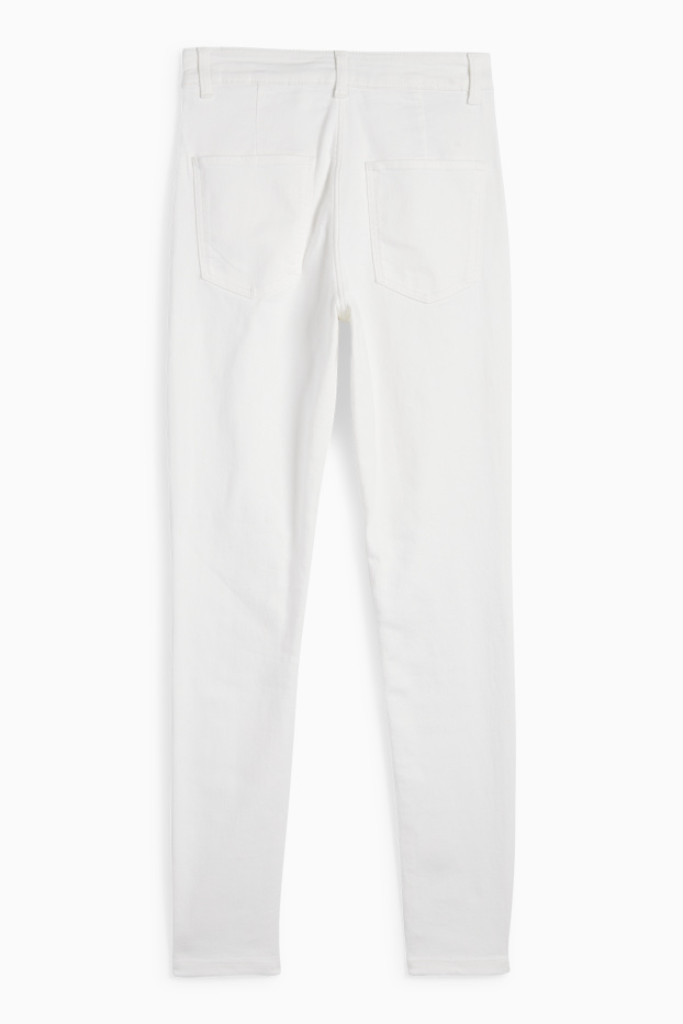 Femmes - Jegging jean - high waist - blanc