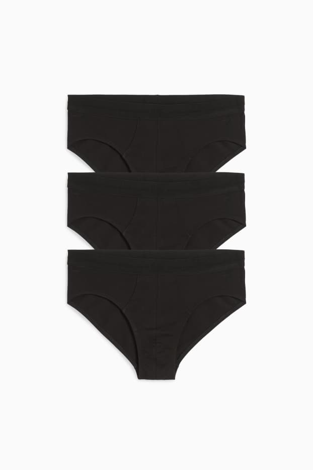 Herren - Multipack 3er - Slip - schwarz