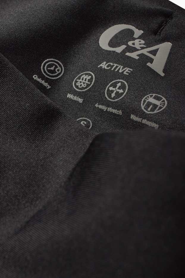 Donna - Leggings sportivi - 4 Way Stretch - protezione UV - nero