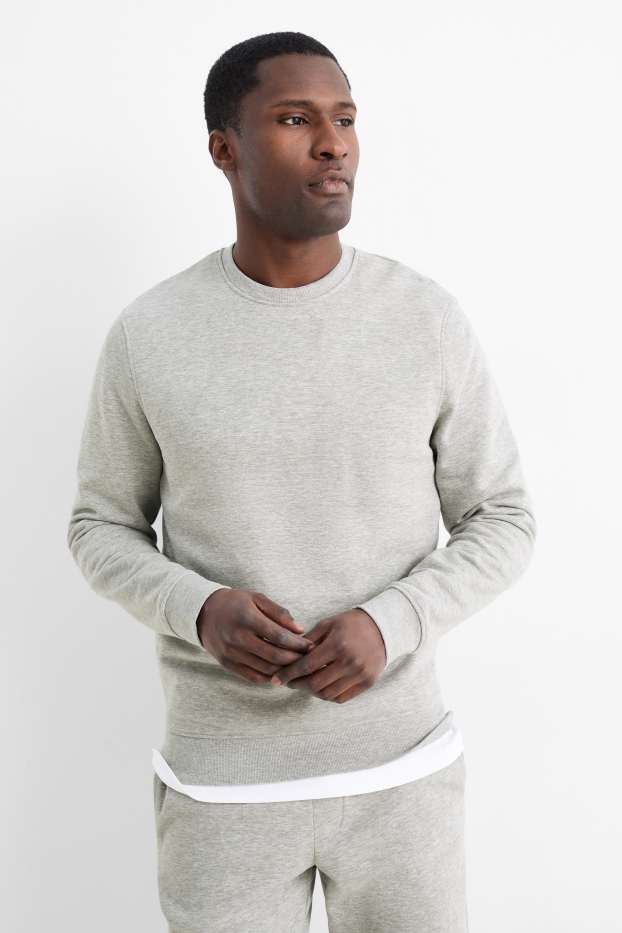 Hommes - Sweat - gris clair chiné