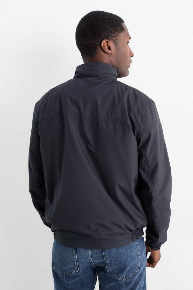 Men - Jacket with hood - water-repellent - dark blue