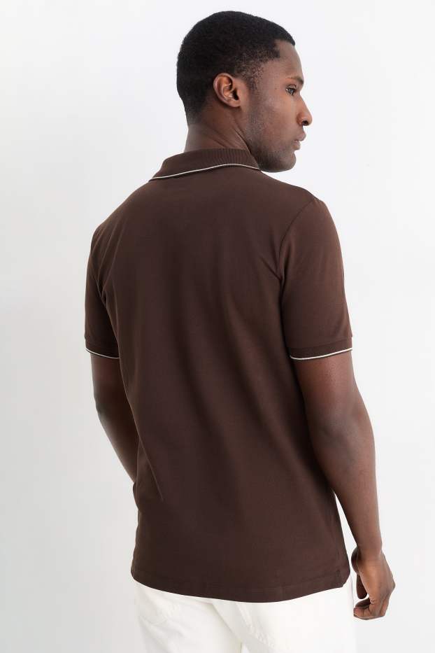 Herren - Poloshirt - dunkelbraun