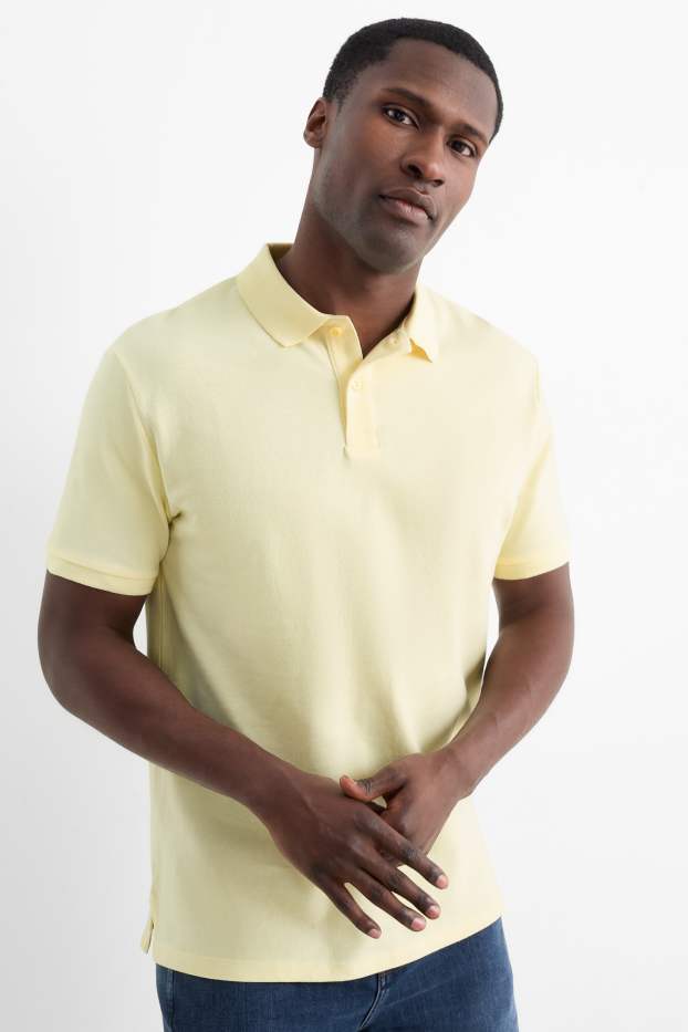 Herren - Poloshirt - hellgelb