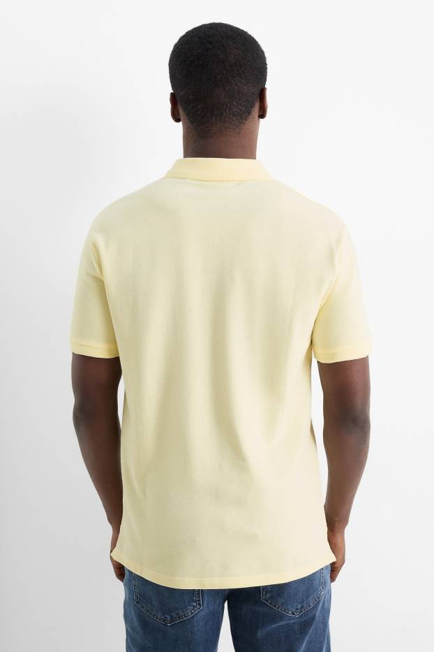 Herren - Poloshirt - hellgelb