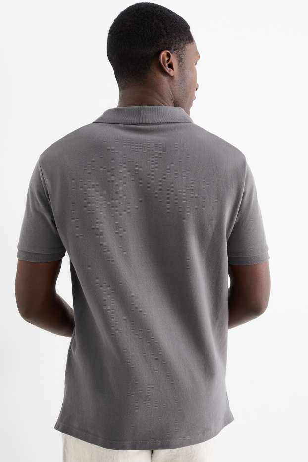 Hommes - Polo - regular fit - gris foncé