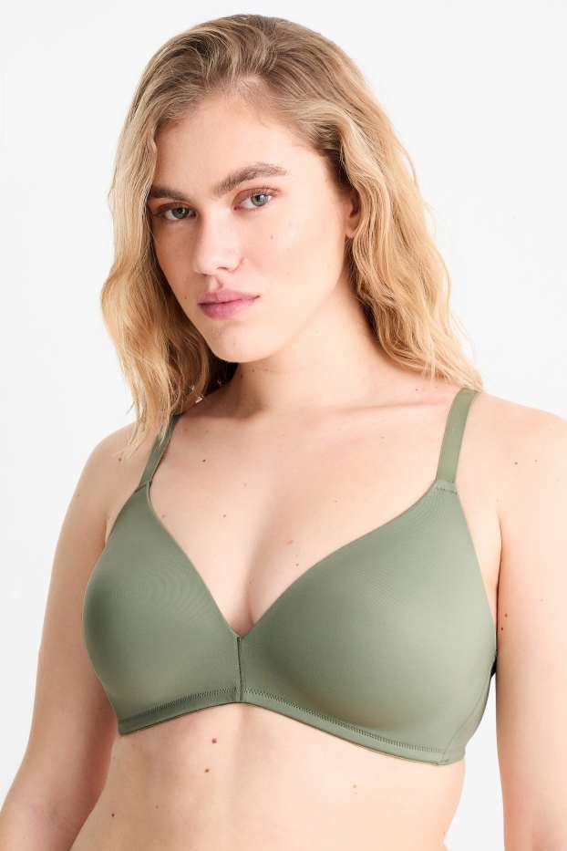 Damen - Multipack 2er - BH ohne Bügel - wattiert - mintgrün