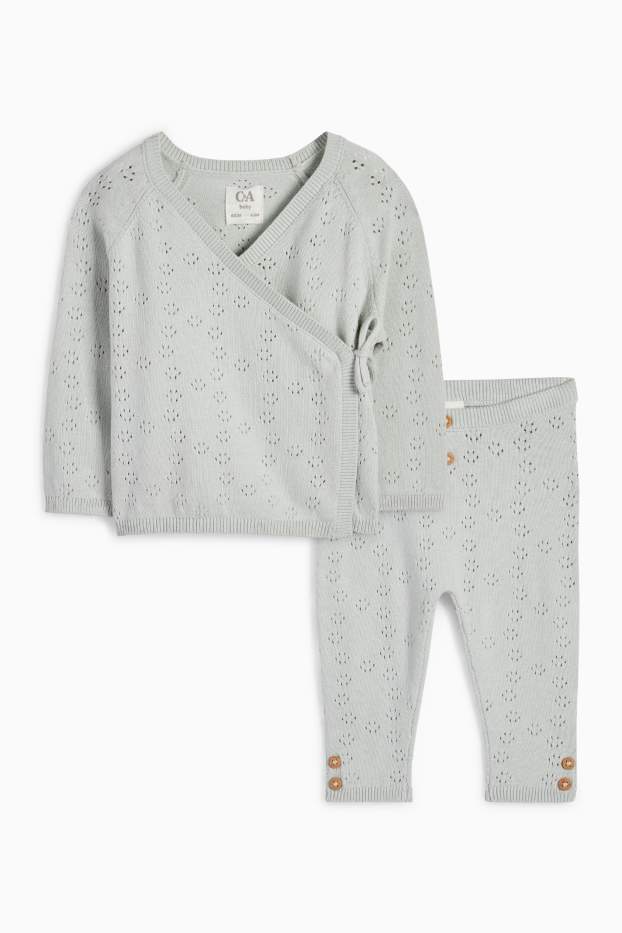 Neonate - Completo per neonati - 2 pezzi - grigio chiaro