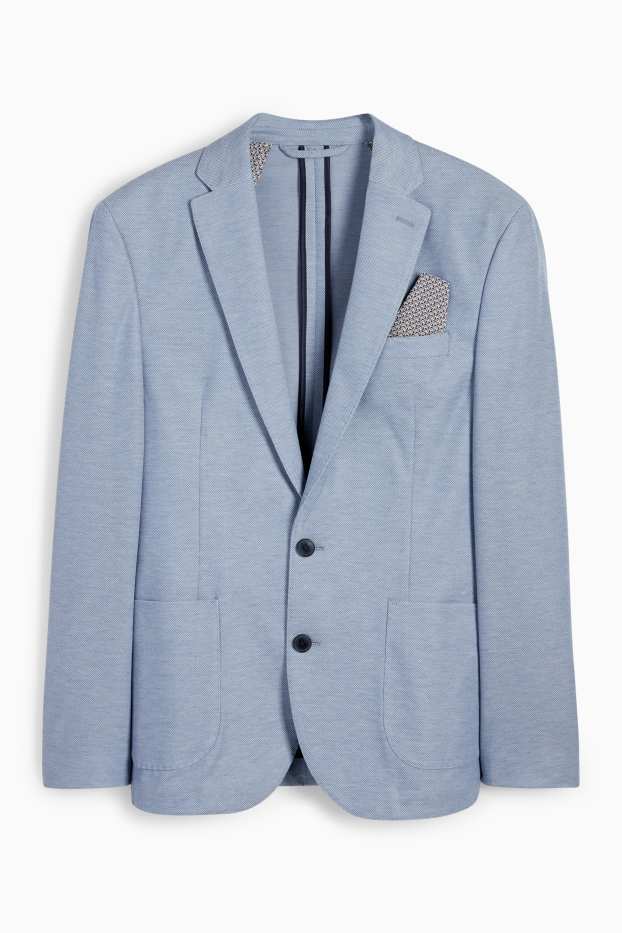 Herren - Baukasten-Sakko - Slim Fit - strukturiert - hellblau