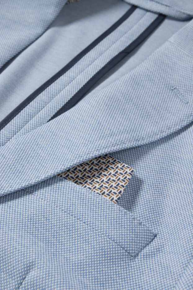 Herren - Baukasten-Sakko - Slim Fit - strukturiert - hellblau