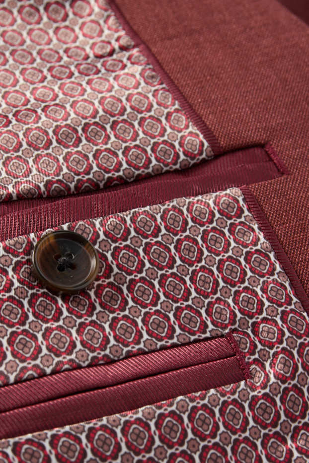 Men - Mix & match tailored jacket - regular fit - Flex - dark red