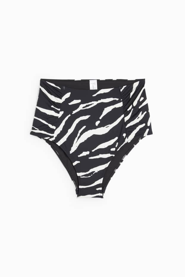 Women - Bikini bottoms - high waist - LYCRA® XTRA LIFE™ - patterned - black