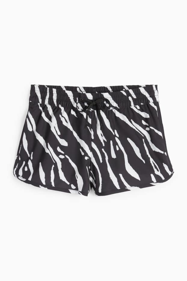 Femei - Șort de baie - LYCRA® - cu model - negru / alb