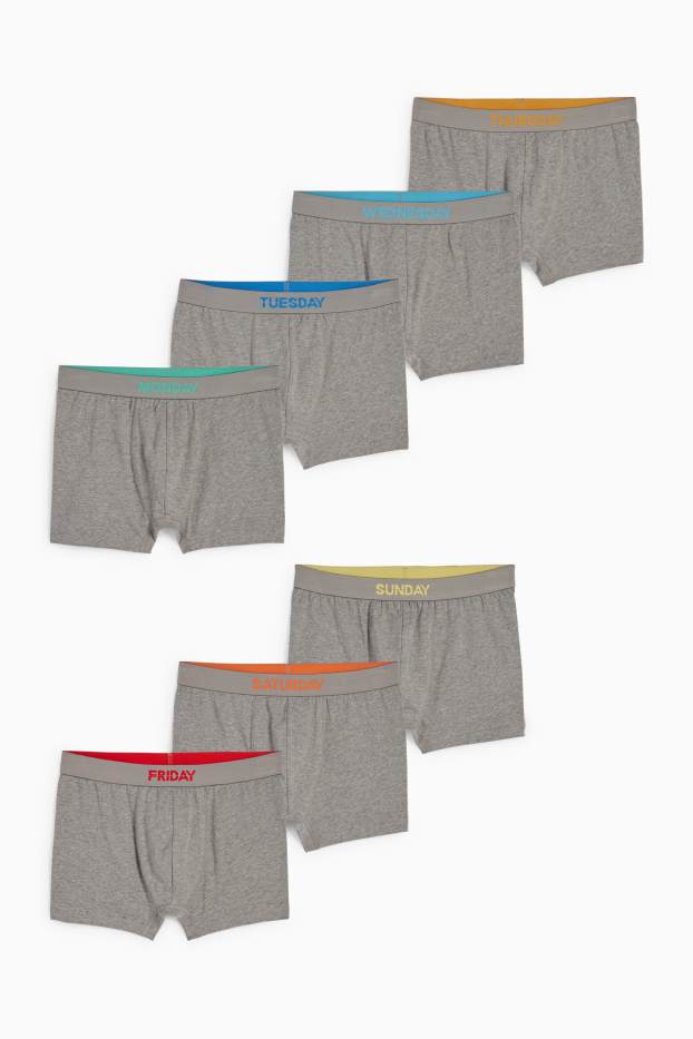 Hommes - Lot de 7 - boxers - gris chiné