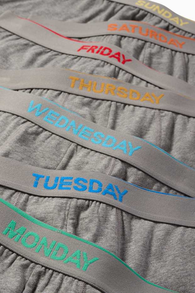 Hommes - Lot de 7 - boxers - gris chiné