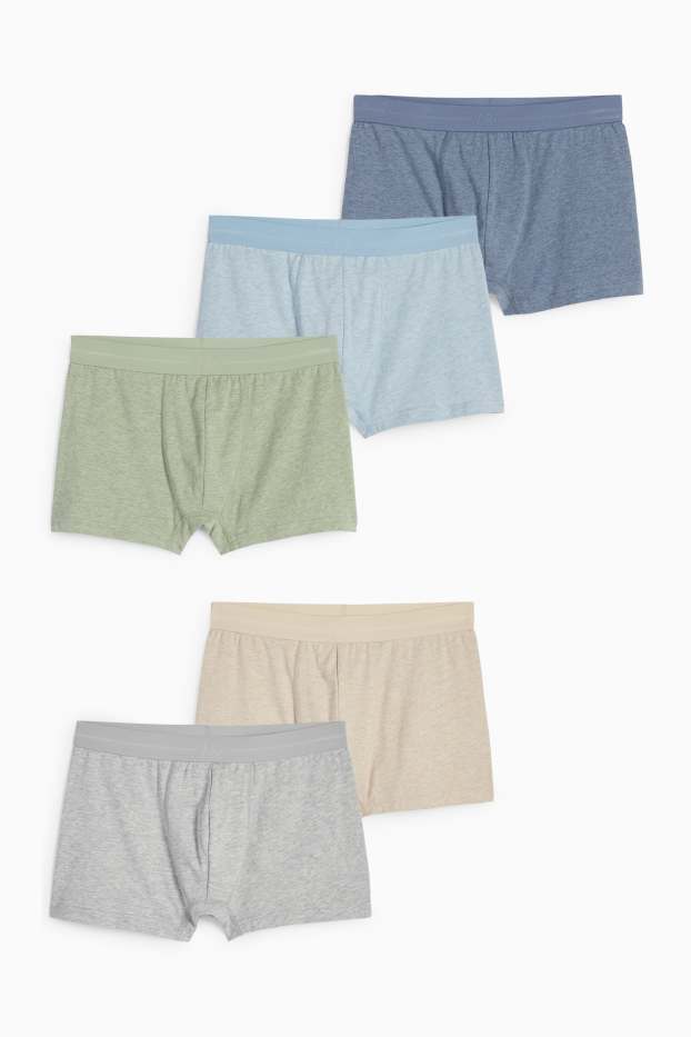 Heren - Set van 5 - trunks - lichtgroen