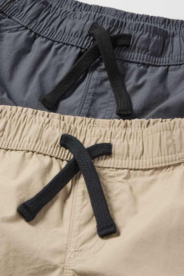 Kinder Buben - Multipack 2er - Cargoshorts - taupe