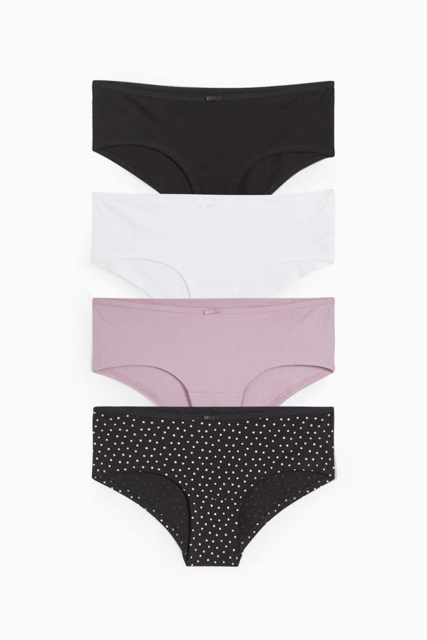 Donna - Confezione da 4 - coulotte - nero